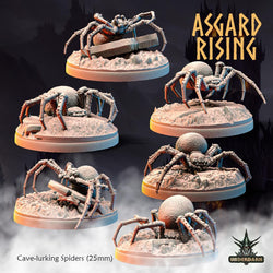 3D Printed Asgard Rising Cave-Lurking Spiders Set 1 28 32 mm Wargaming DnD (Online Only)