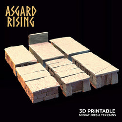 3D Printed Asgard Rising Cemetery Graves Set 28mm-32mm Ragnarok D&D (Online Only)