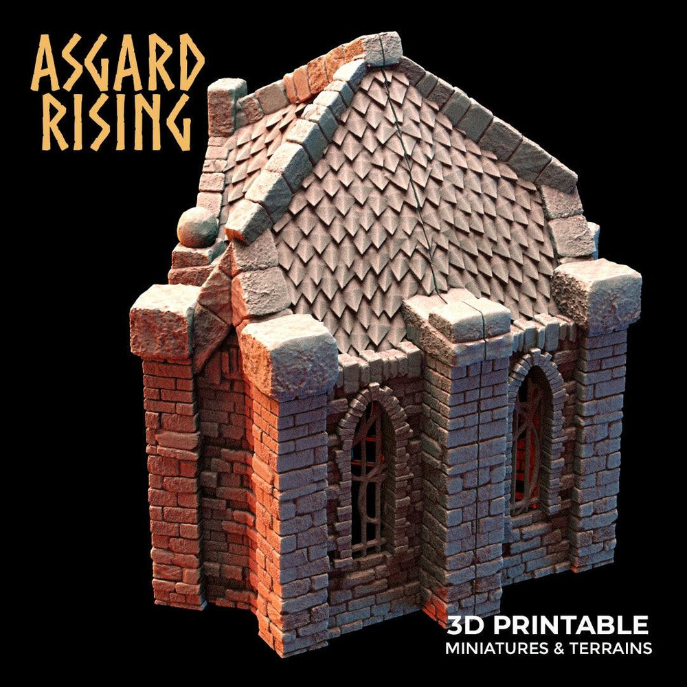 3D Printed Asgard Rising Cemetery Mausoleum Set 28mm-32mm Ragnarok D&D (Online Only)