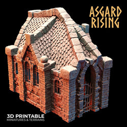 3D Printed Asgard Rising Cemetery Mausoleum Set 28mm-32mm Ragnarok D&D (Online Only)