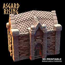 3D Printed Asgard Rising Cemetery Mausoleum Set 28mm-32mm Ragnarok D&D (Online Only)