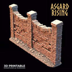 3D Printed Asgard Rising Cemetery Stone Wall Gate Set A 28mm-32mm Ragnarok D&D (Online Only)