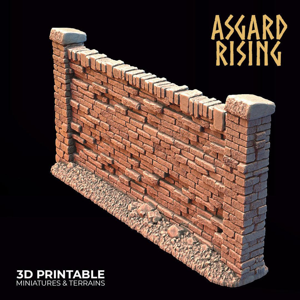3D Printed Asgard Rising Cemetery Stone Wall Gate Set B 28mm-32mm Ragnarok D&D (Online Only)