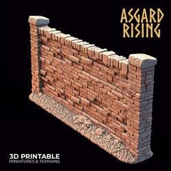 3D Printed Asgard Rising Cemetery Stone Wall Gate Set B 28mm-32mm Ragnarok D&D (Online Only)