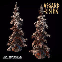 3D Printed Asgard Rising Conifers Spruce Modular Forest Tree Set 32mm D&D (Online Only)