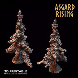 3D Printed Asgard Rising Conifers Spruce Modular Forest Tree Set 32mm D&D (Online Only)