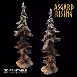 3D Printed Asgard Rising Conifers Spruce Modular Forest Tree Set 32mm D&D (Online Only)