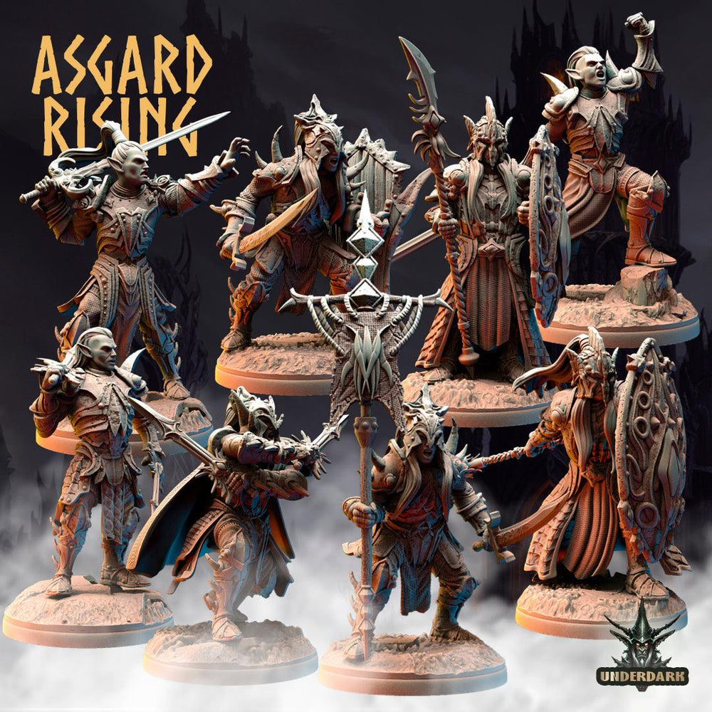 3D Printed Asgard Rising Dark Elves 28 32 mm Wargaming DnD (Online Only)