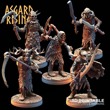 3D Printed Asgard Rising Draugr Barrow Guards Modular Set A 28 32 mm Wargaming DnD (Online Only)