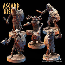 3D Printed Asgard Rising Draugr Barrow Guards Modular Set B 28 32 mm Wargaming DnD (Online Only)