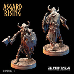 3D Printed Asgard Rising Draugr Barrow Guards Modular Set B 28 32 mm Wargaming DnD (Online Only)