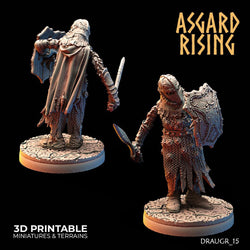 3D Printed Asgard Rising Draugr Barrow Guards Modular Set B 28 32 mm Wargaming DnD (Online Only)