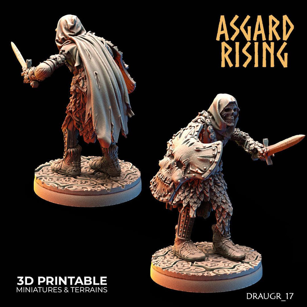 3D Printed Asgard Rising Draugr Barrow Guards Modular Set B 28 32 mm Wargaming DnD (Online Only)