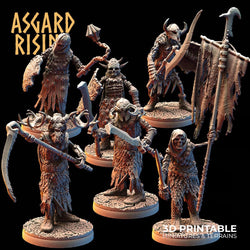 3D Printed Asgard Rising Draugr Barrow Guards Modular Set C 28 32 mm Wargaming DnD (Online Only)