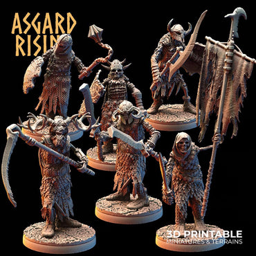 3D Printed Asgard Rising Draugr Barrow Guards Modular Set C 28 32 mm Wargaming DnD (Online Only)