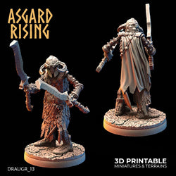 3D Printed Asgard Rising Draugr Barrow Guards Modular Set C 28 32 mm Wargaming DnD (Online Only)