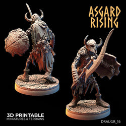 3D Printed Asgard Rising Draugr Barrow Guards Modular Set C 28 32 mm Wargaming DnD (Online Only)