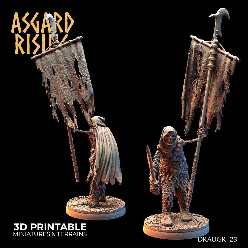 3D Printed Asgard Rising Draugr Barrow Guards Modular Set C 28 32 mm Wargaming DnD (Online Only)