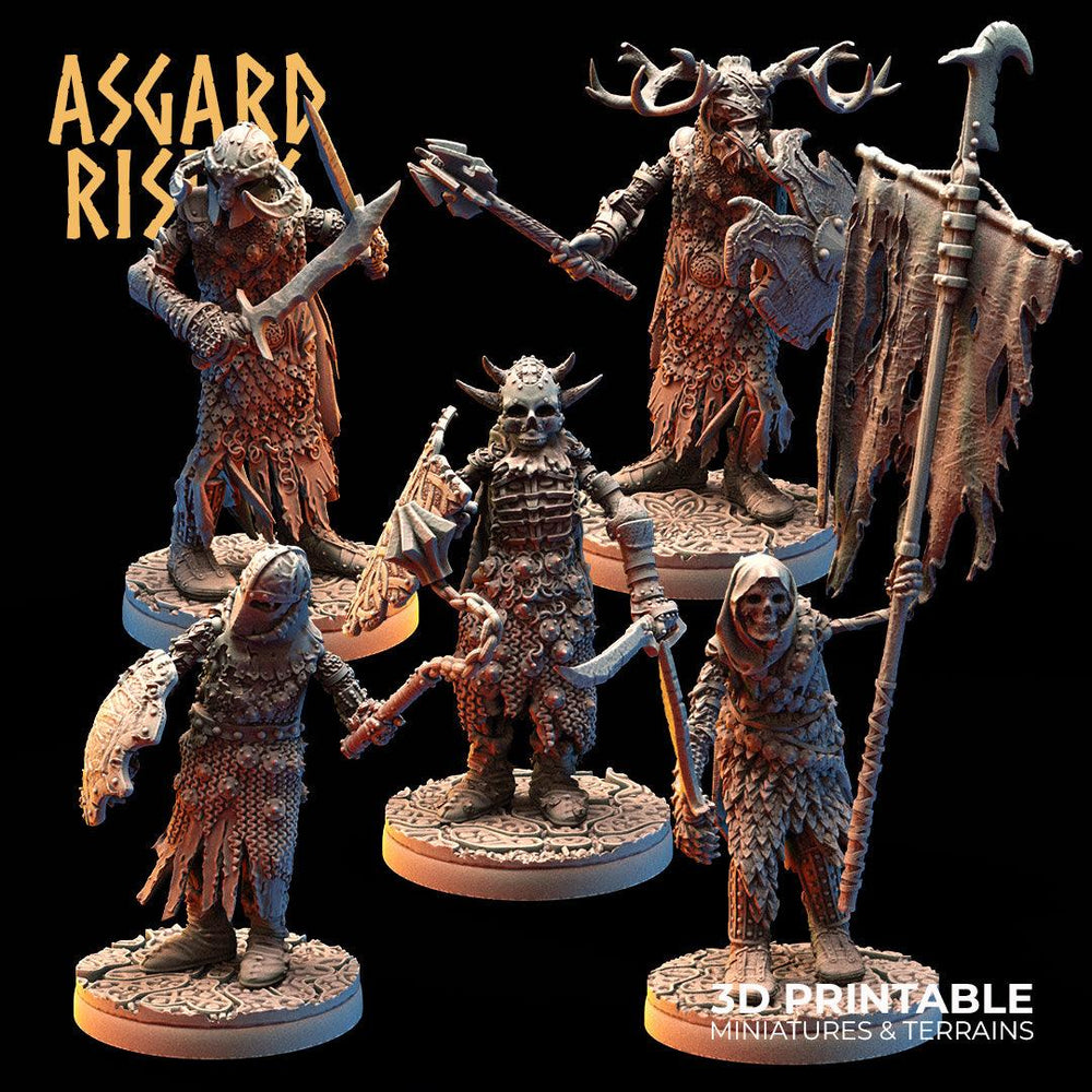 3D Printed Asgard Rising Draugr Barrow Guards Modular Set D 28 32 mm Wargaming DnD (Online Only)