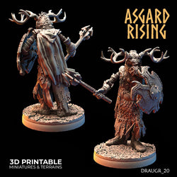 3D Printed Asgard Rising Draugr Barrow Guards Modular Set D 28 32 mm Wargaming DnD (Online Only)