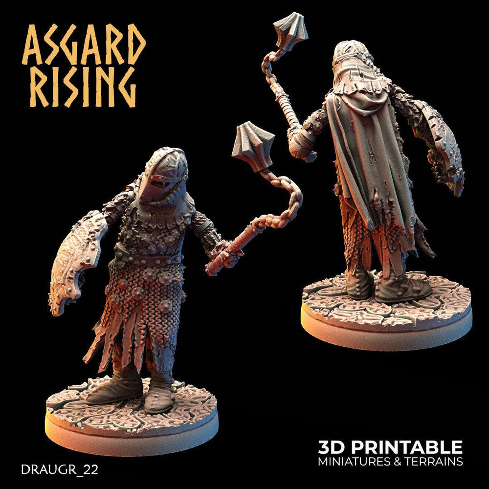 3D Printed Asgard Rising Draugr Barrow Guards Modular Set D 28 32 mm Wargaming DnD (Online Only)