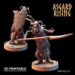 3D Printed Asgard Rising Draugr Phalanx Modular Set 28 32 mm Wargaming DnD (Online Only)