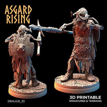 3D Printed Asgard Rising Draugr Phalanx Modular Set 28 32 mm Wargaming DnD (Online Only)