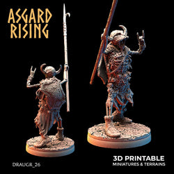 3D Printed Asgard Rising Draugr Phalanx Modular Set 28 32 mm Wargaming DnD (Online Only)
