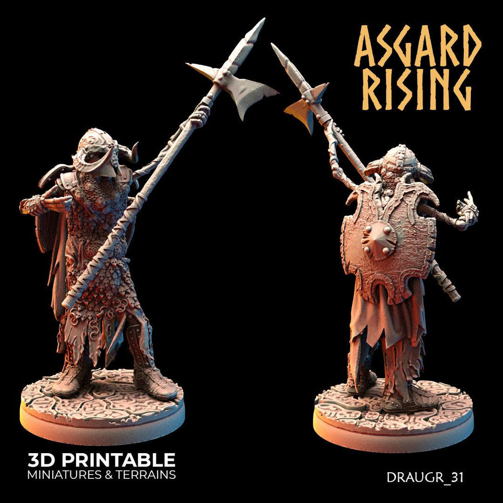 3D Printed Asgard Rising Draugr Phalanx Modular Set 28 32 mm Wargaming DnD (Online Only)