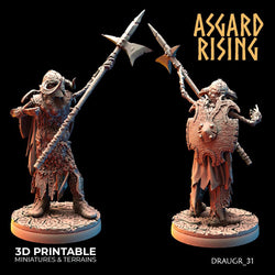3D Printed Asgard Rising Draugr Phalanx Modular Set 28 32 mm Wargaming DnD (Online Only)