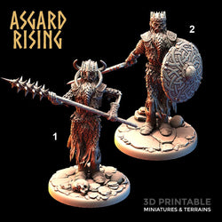 3D Printed Asgard Rising Draugr - Undead Skeleton 2x King Olaf 28mm - 32mm (Online Only)