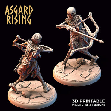 3D Printed Asgard Rising Draugr - Undead Skeleton Archers Set 28mm - 32mm (Online Only)