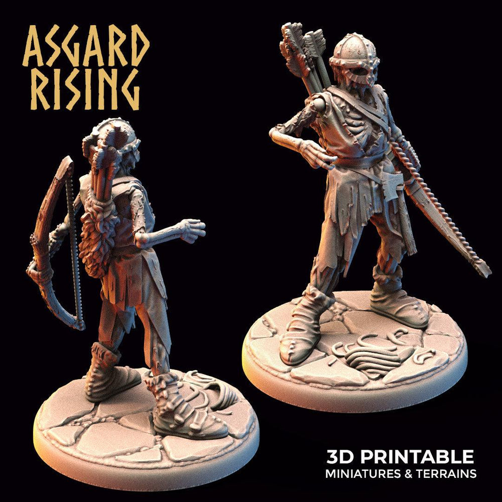 3D Printed Asgard Rising Draugr - Undead Skeleton Archers Set 28mm - 32mm (Online Only)