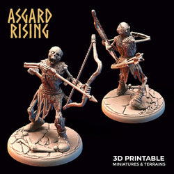 3D Printed Asgard Rising Draugr - Undead Skeleton Archers Set 28mm - 32mm (Online Only)