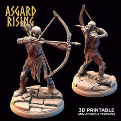 3D Printed Asgard Rising Draugr - Undead Skeleton Archers Set 28mm - 32mm (Online Only)