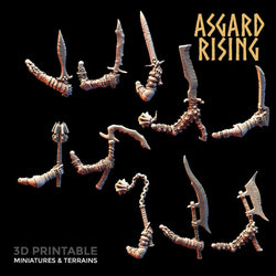3D Printed Asgard Rising Draugr - Undead Skeleton Barrow Guards Set 28mm - 32mm (Online Only)