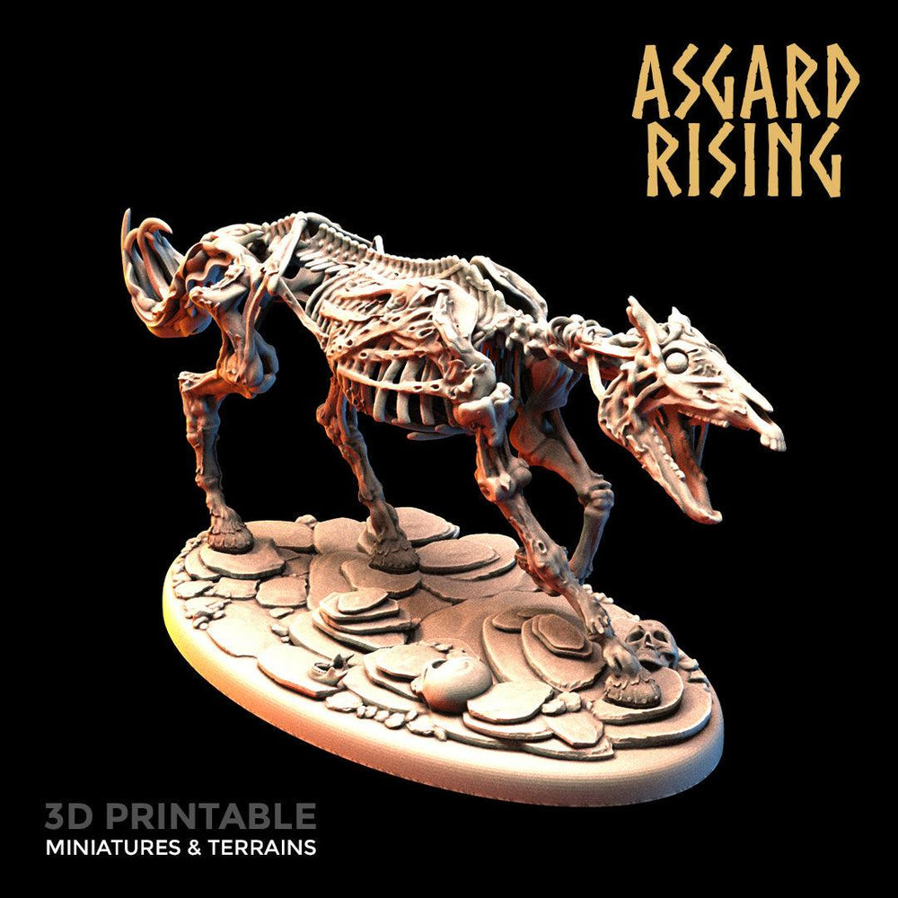 3D Printed Asgard Rising Draugr - Undead Skeleton Horses Set 28mm - 32mm (Online Only)