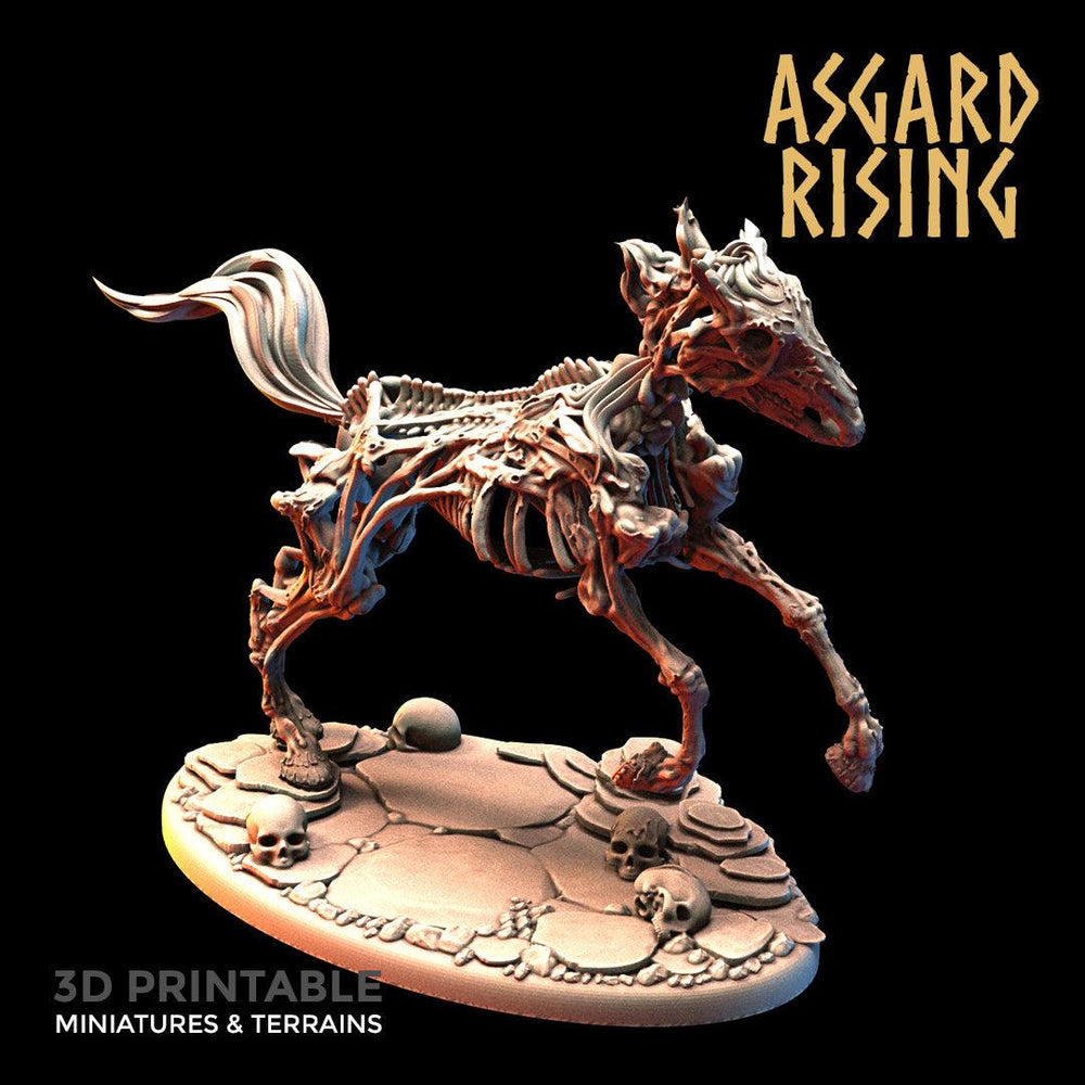 3D Printed Asgard Rising Draugr - Undead Skeleton Horses Set 28mm - 32mm (Online Only)