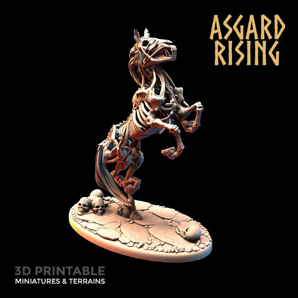 3D Printed Asgard Rising Draugr - Undead Skeleton Horses Set 28mm - 32mm (Online Only)