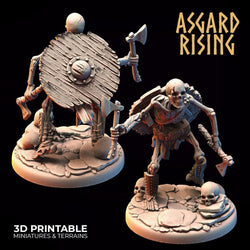 3D Printed Asgard Rising Draugr - Undead Skeleton Infantry Set 28mm - 32mm (Online Only)