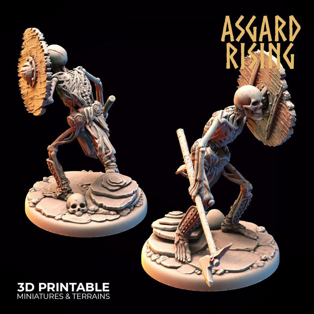 3D Printed Asgard Rising Draugr - Undead Skeleton Infantry Set 28mm - 32mm (Online Only)