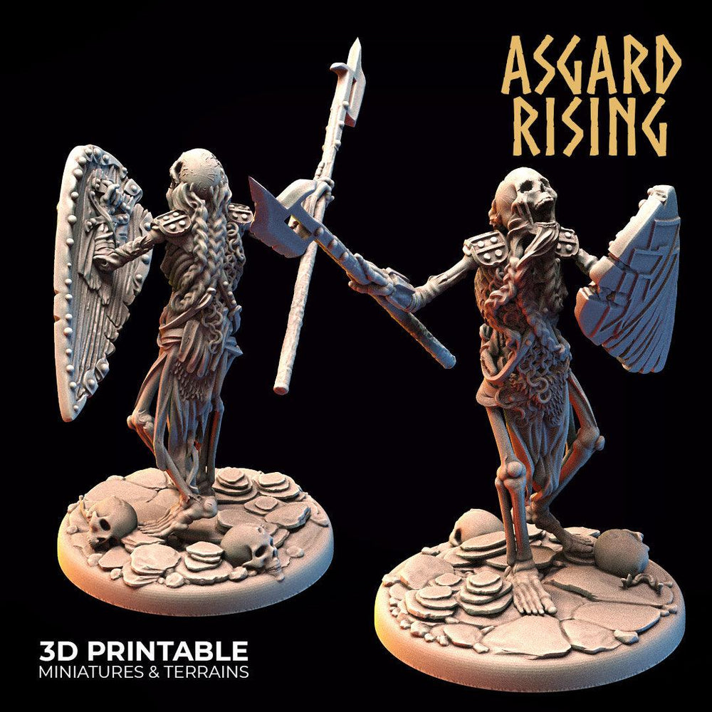 3D Printed Asgard Rising Draugr - Undead Skeleton Infantry Set 28mm - 32mm (Online Only)
