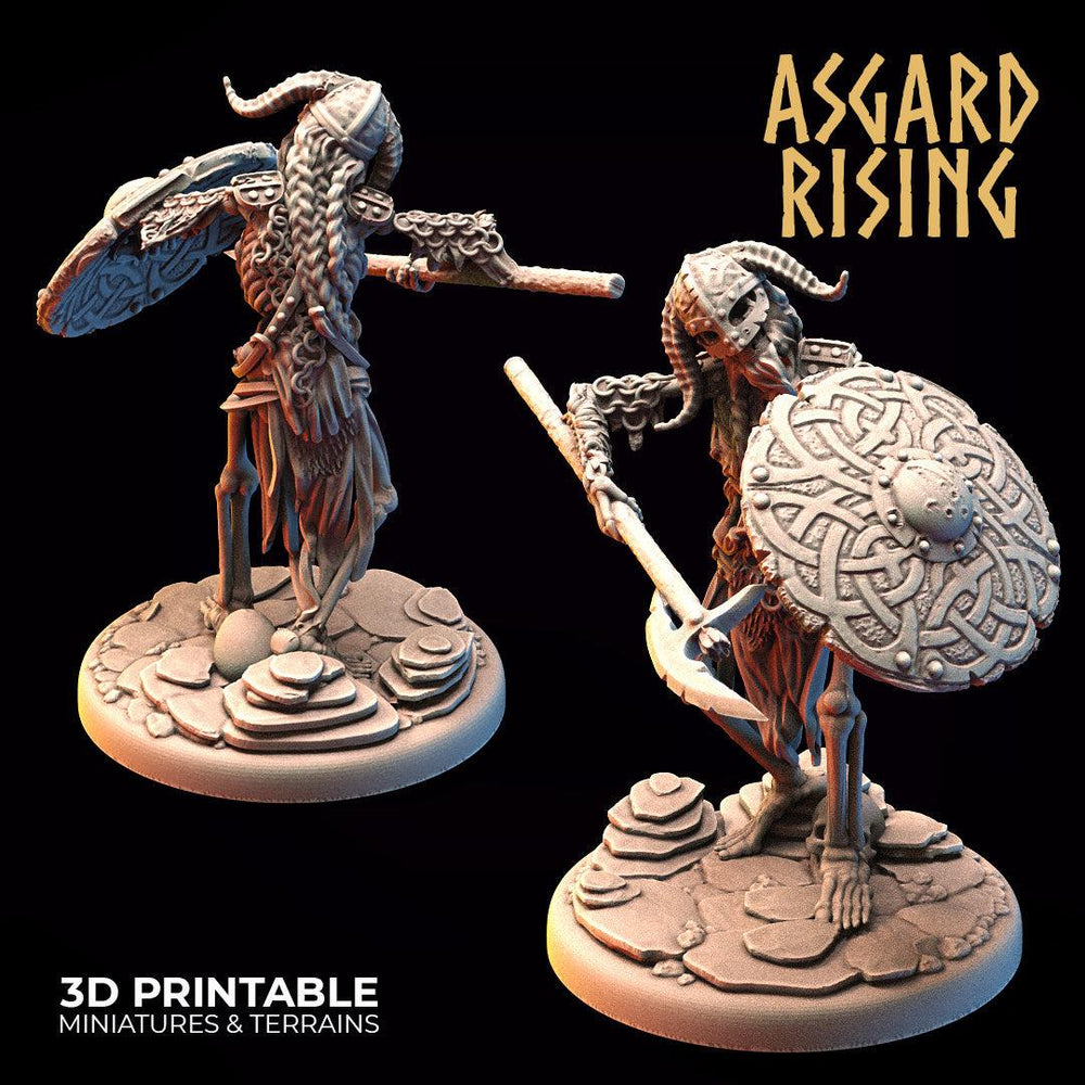 3D Printed Asgard Rising Draugr - Undead Skeleton Infantry Set 28mm - 32mm (Online Only)