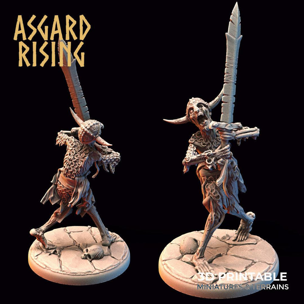 3D Printed Asgard Rising Draugr - Undead Skeleton Warriors Set 28mm - 32mm (Online Only)