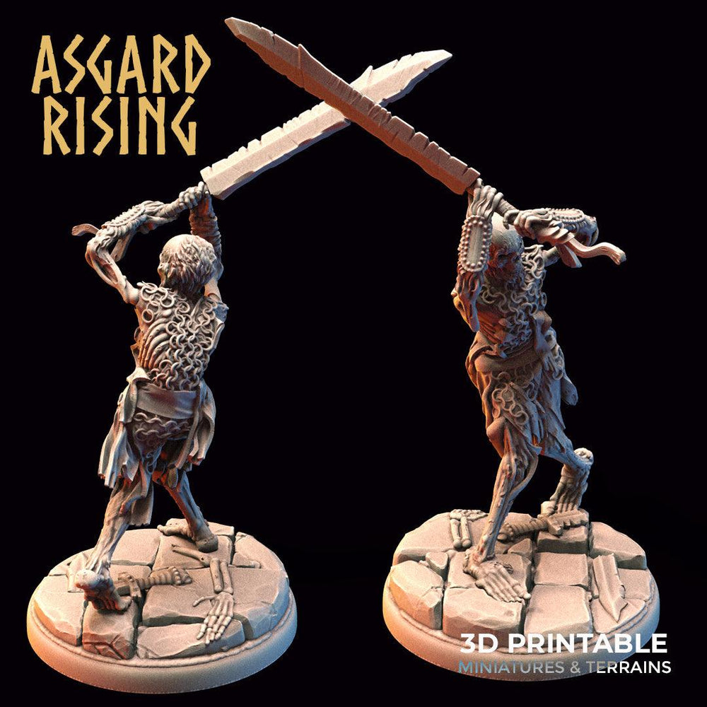 3D Printed Asgard Rising Draugr - Undead Skeleton Warriors Set 28mm - 32mm (Online Only)