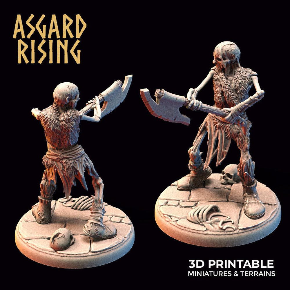 3D Printed Asgard Rising Draugr - Undead Skeleton Warriors Set 28mm - 32mm (Online Only)
