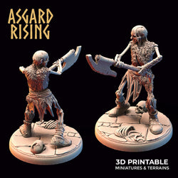 3D Printed Asgard Rising Draugr - Undead Skeleton Warriors Set 28mm - 32mm (Online Only)
