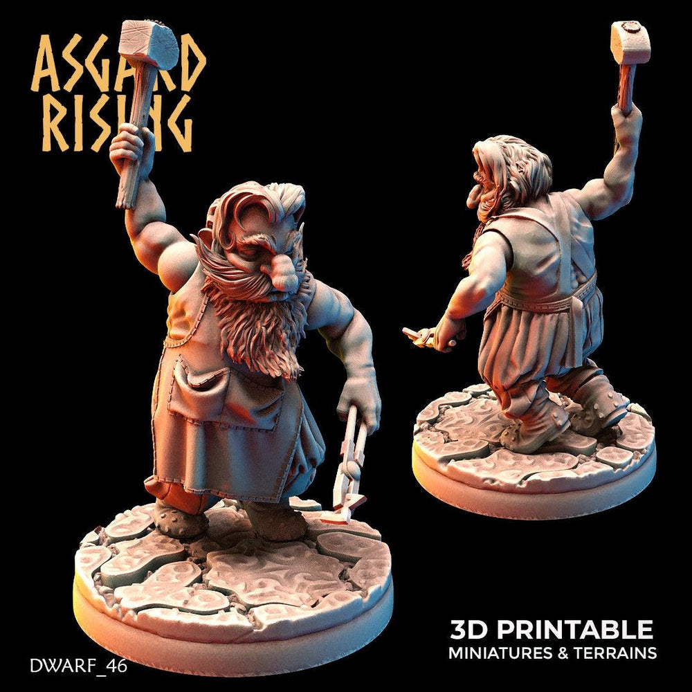 3D Printed Asgard Rising Dwarf Artisan Worker Set 28mm - 32mm (Online Only)
