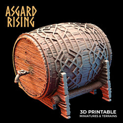3D Printed Asgard Rising Dwarf Barrels Distillery and Brewery 28mm - 32mm (Online Only)