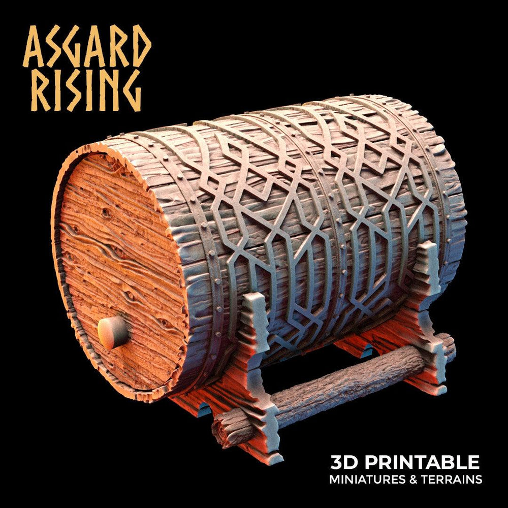 3D Printed Asgard Rising Dwarf Barrels Distillery and Brewery 28mm - 32mm (Online Only)
